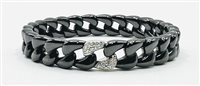 Bracciale Casciola Gioielli Donna CUBANA in Ceramica Diamante CU4NL1DB